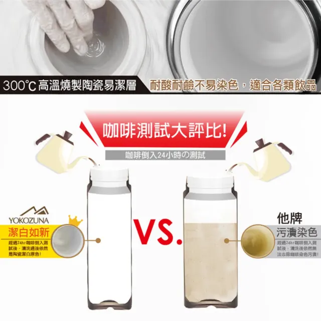 【GREEN BELL 綠貝】316不鏽鋼手提陶瓷保溫杯750ml(陶瓷內膽 易潔層 保溫瓶 保冷 保冰 SGS)