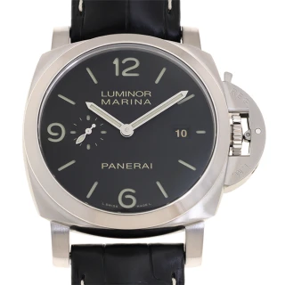 【PANERAI 沛納海】Luminor Marina自動上鍊皮帶表(PAM03312)x黑面