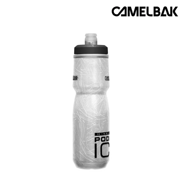 【CAMELBAK】PODIUM ICE 5X酷冰保冷噴射水瓶 CB1872002062｜620ml 經典黑
