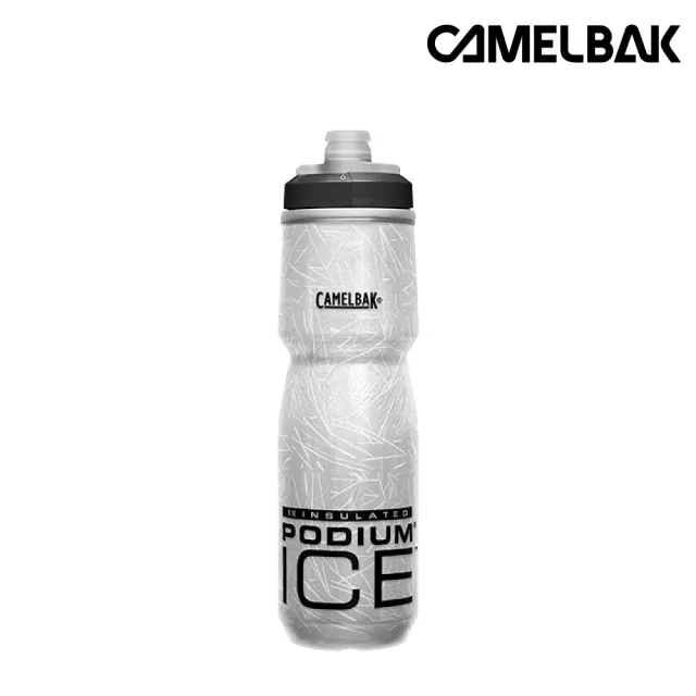 【CAMELBAK】PODIUM ICE 5X酷冰保冷噴射水瓶 CB1872002062｜620ml 經典黑