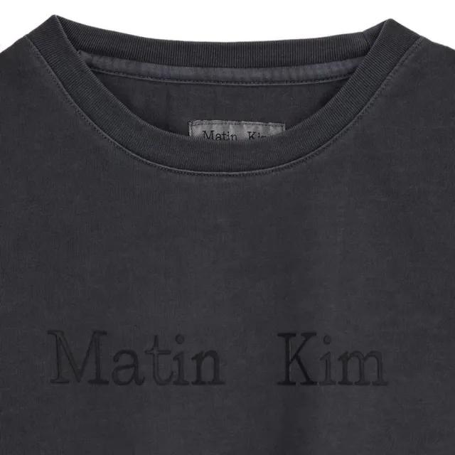 【MATIN KIM】官方旗艦 色染LOGO短版上衣(多款任選)