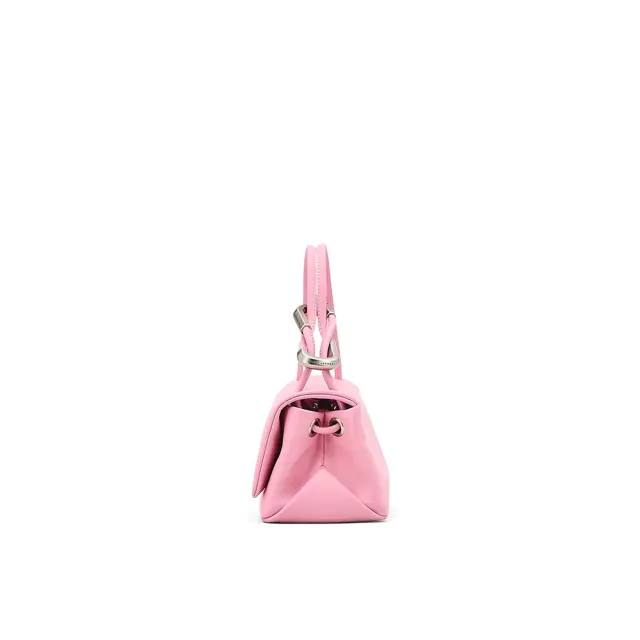 【MARC JACOBS】本季精選 MJ THE DUAL 緞帶粉皮革小型 手提/肩背包