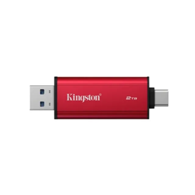 【Kingston 金士頓】Dual Portable Solid-State Drive USB-A/C 2TB 雙介面 外接式SSD 固態硬碟(SPSD/2TB)