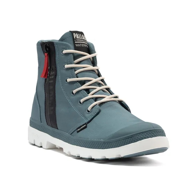 【Palladium】PAMPA HI SEEKR2 LT+WP+輕量再生大底橘標防水鞋/休閒鞋-男鞋/女鞋-迷霧藍(74406-417-M)