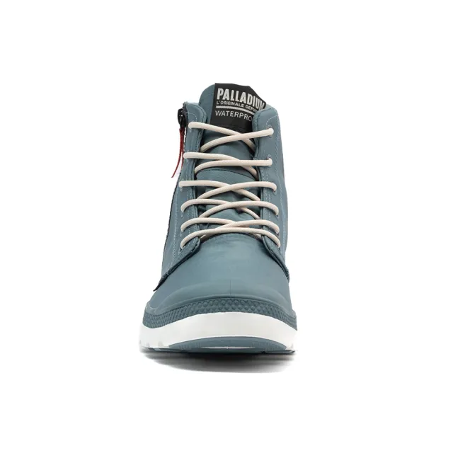 【Palladium】PAMPA HI SEEKR2 LT+WP+輕量再生大底橘標防水鞋/休閒鞋-男鞋/女鞋-迷霧藍(74406-417-M)