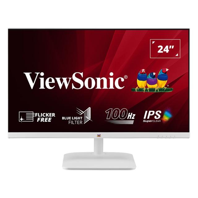 【ViewSonic 優派】VA2432-H-W-2 24型IPS FHD 100Hz無邊框美型螢幕(可壁掛/1ms)