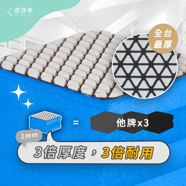 【cleanologi 潔淨學】除垢專用鑽石刷布(3公分厚 水垢清潔不費力)