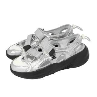 【adidas 愛迪達】涼鞋 Ozwave Sandal 女鞋 白 銀 魔鬼氈 瑪莉珍風厚底 KJ5964