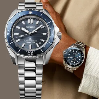 【SEIKO 精工】Prospex 海浪波紋面盤 多邊形三日鍊300米潛水錶 機械錶-41.3mm(SPB483J1/6R55-00J0B)