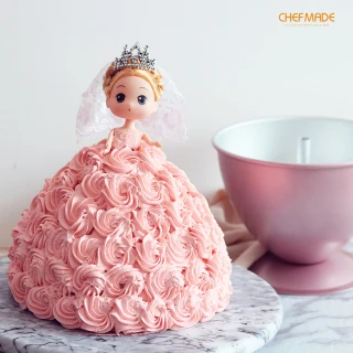 【Chefmade 學廚】宇宙工作室WK9137立體公主裙襬蛋糕模7吋娃娃立體蛋糕模