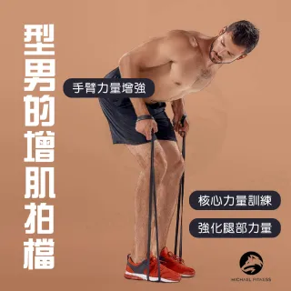 【Michael Fitness 麥克健身】加長加厚乳膠彈力帶 彈力繩 拉力帶 阻力帶 25磅