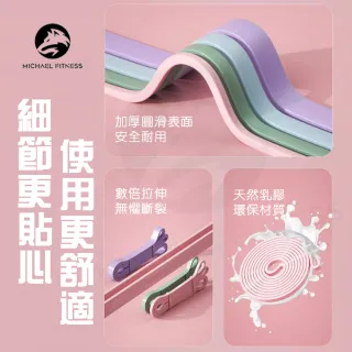 【Michael Fitness 麥克健身】加長加厚乳膠彈力帶 彈力繩 拉力帶 阻力帶 35磅