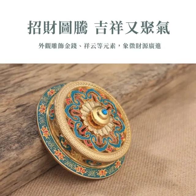 景泰藍旺財薰香爐(吉祥財 蓮花 纏枝文 雙獅耳 奉香 拜拜 防腐 環保 可拆卸 禮物 佛教 信仰)