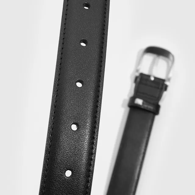 【LEESA】牛皮帶\褲帶\精品皮帶\經典腰帶\真皮皮帶女\腰帶\時尚腰帶\高級感\黑色皮帶\金屬