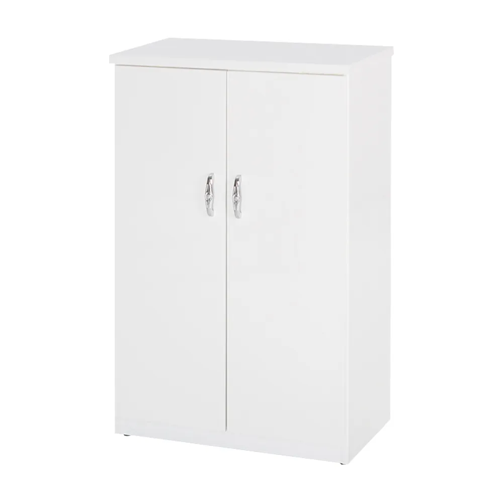 【IHouse】零甲醛 環保塑鋼加深緩衝雙門鞋櫃 寬65x深37x高112cm