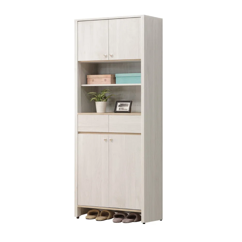 【文創集】米樂2.6尺四門二抽高玄關鞋櫃