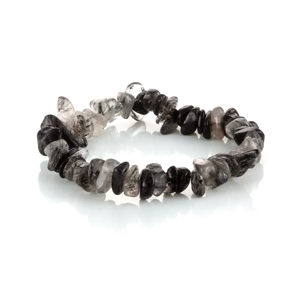 【Woogie武吉珠寶】能量加倍隨形黑髮晶手鍊(7-11mm)