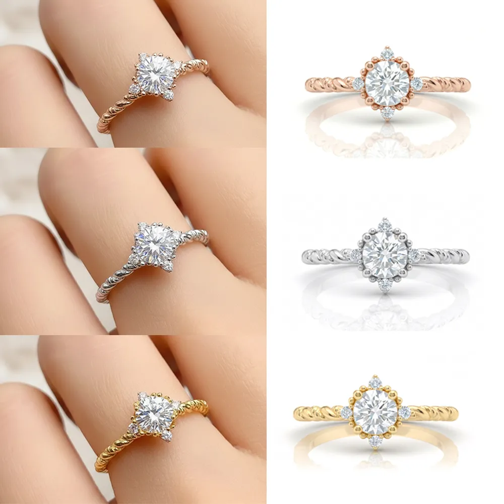 【Luster】38女王!培育鑽石 50分 D/VS 纏繞 鑽石戒指-任選(50分培育鑽石戒指婚戒)