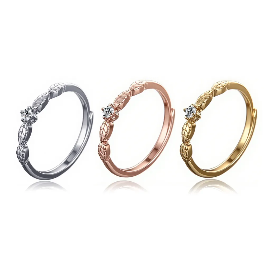 【Luster】38女王!3分 D/VS 培育鑽 純銀 造型 尾戒 鑽石戒指-任選(小巧點綴展現精緻又迷人的氣質)