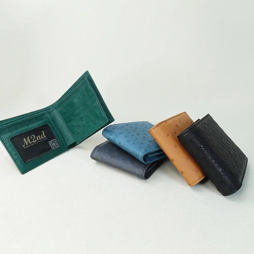【M2ND】普爾琿鴕鳥皮雙折短夾/男皮夾(T48A)