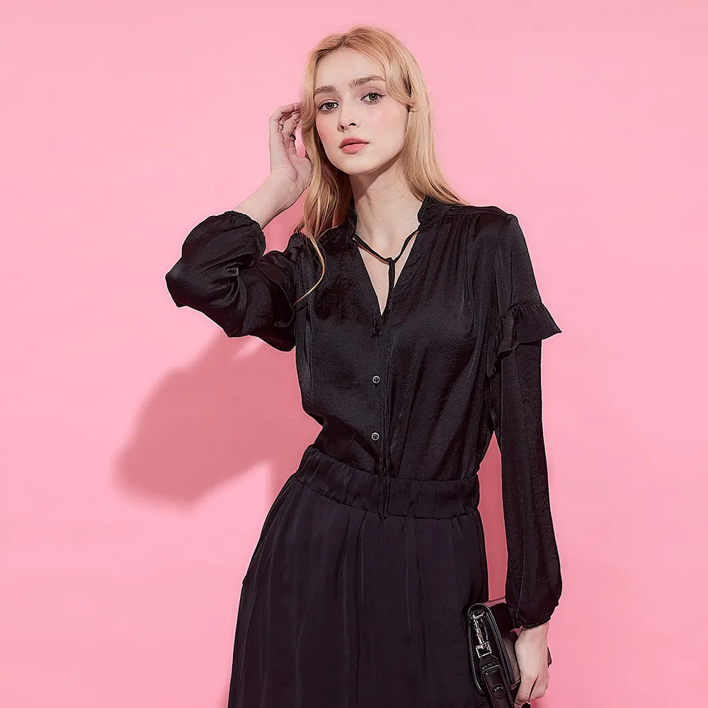 【ICHE 衣哲】Cop.Copine 法國原裝進口法式高衩優雅長裙