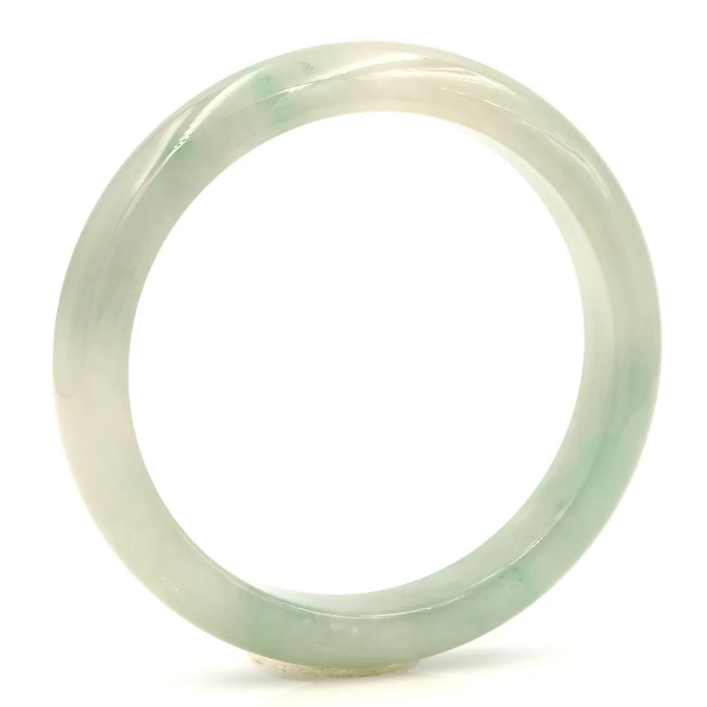 【JA-ME】天然A貨翡翠冰種黃翡飄花玉鐲#17.5-18