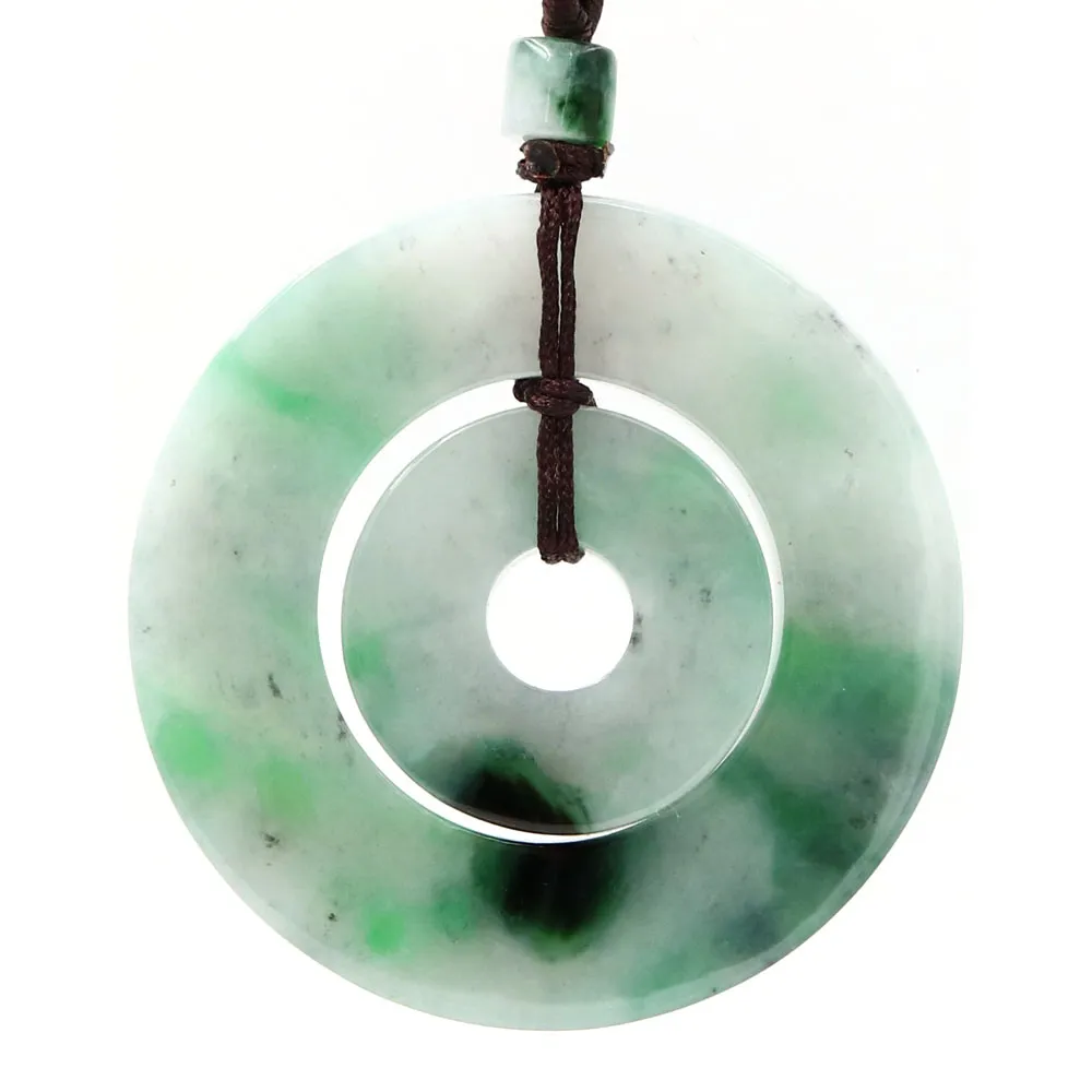 【JA-ME】天然A貨翡翠 冰飄花財源滾滾玉墜