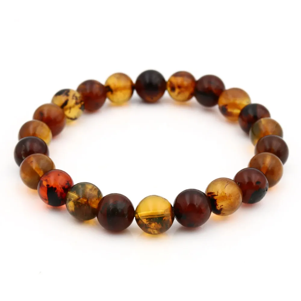 【JA-ME】天然琥珀 緬甸多寶帶海藻藥珀手珠8-10mm