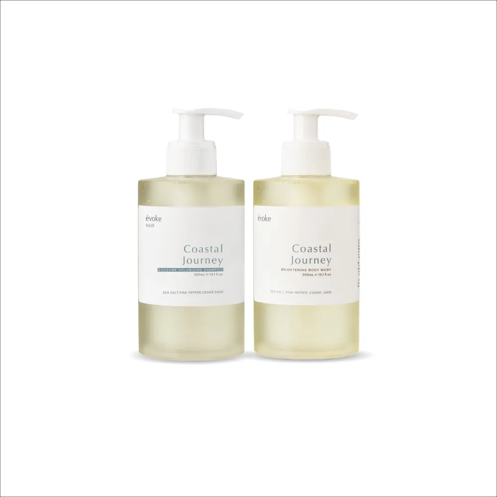 【JAN DAN 簡單】濱海旅行沐浴露300ml+萃泌蓬鬆洗髮精300ml組合 2入組