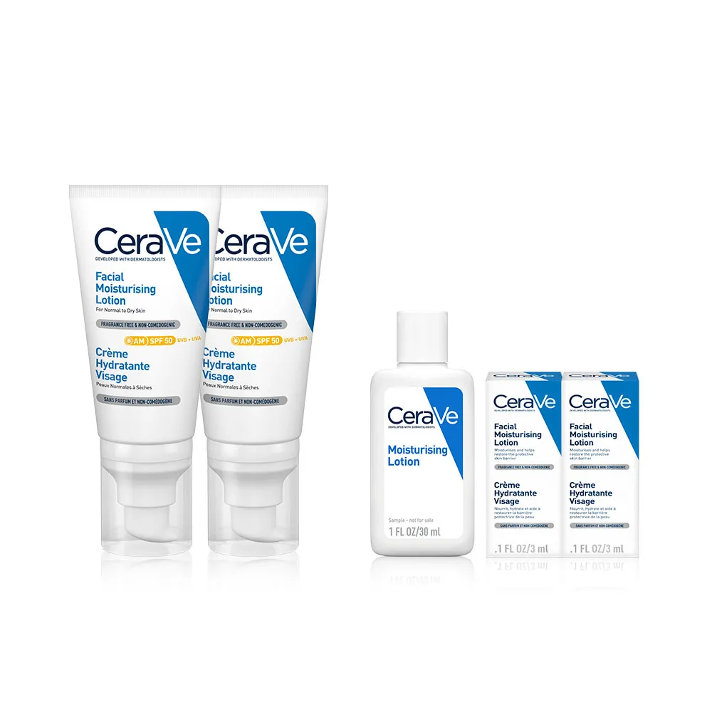 【CeraVe 適樂膚】養膚級防曬雙入組★全效清爽修護防曬乳 SPF50 52ml