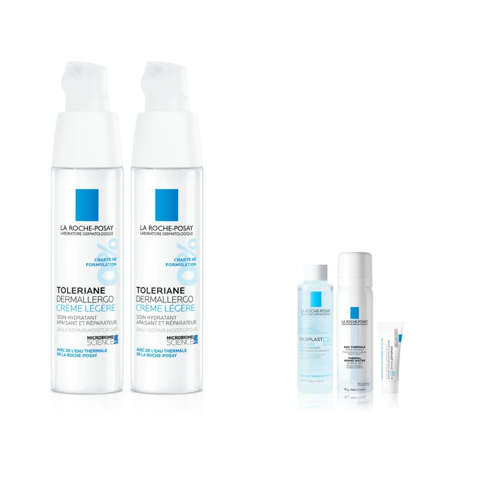 【理膚寶水】輕潤抗敏雙星組★多容安超極效舒緩修護精華乳 輕潤型 40ml*2_D(安心霜/敏感肌保濕)