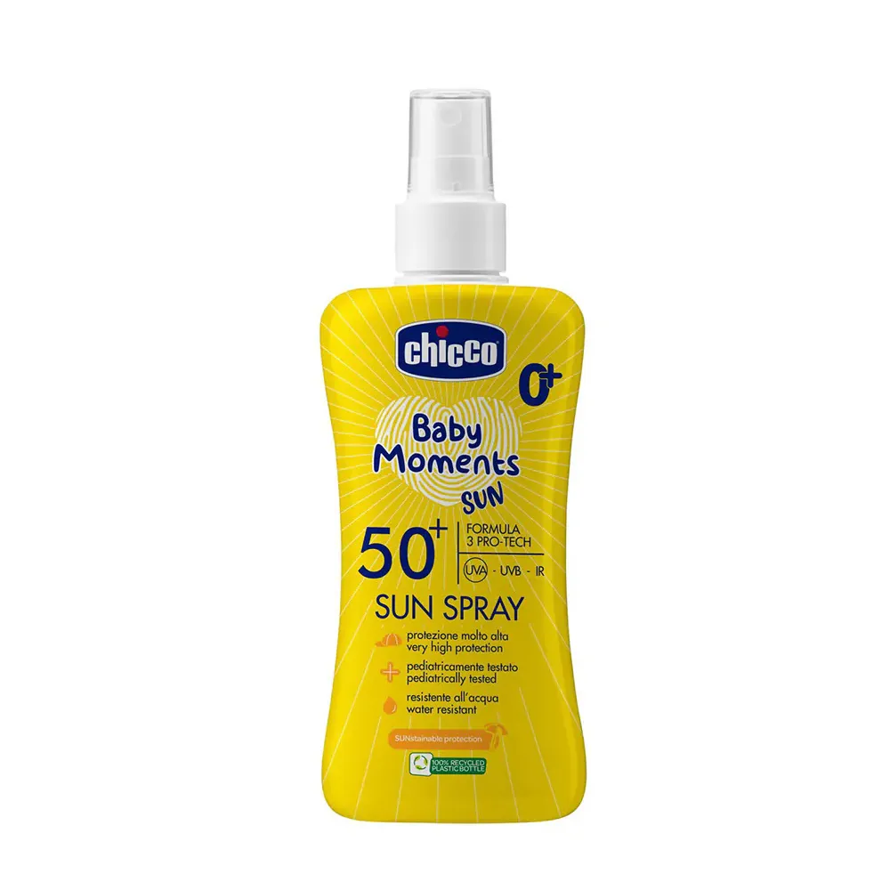 【Chicco】寶貝嬰兒輕潤防曬噴液SPF50+(戶外 海洋友善 低敏)