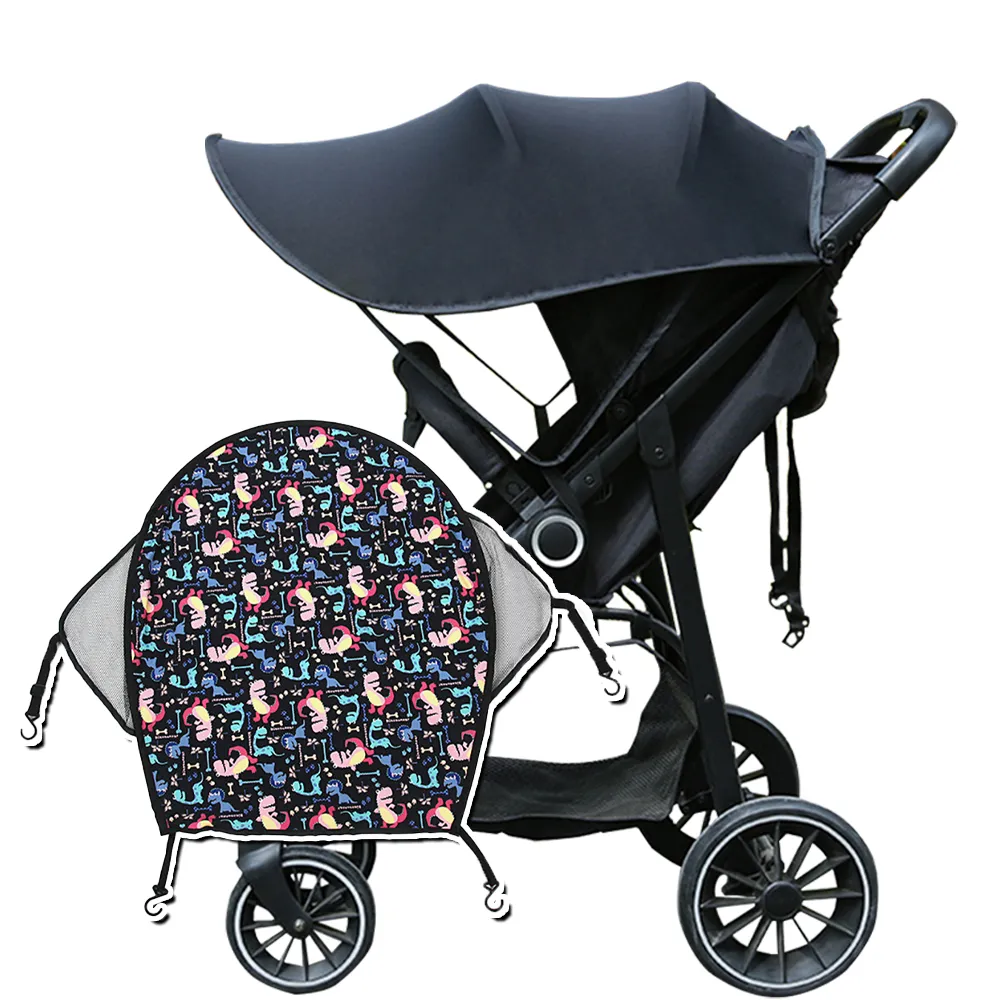 【JHL】加長加寬嬰兒手推車遮陽罩 嬰兒車遮光防曬蓬 防風防塵寶寶傘車遮陽棚 防紫外線推車罩 通用推車配件