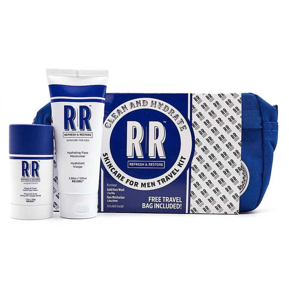 【REUZEL】清新淨化臉部保養經典盥洗包組(清新淨化潔顏棒 50g+明星速效保濕乳霜 100ml)