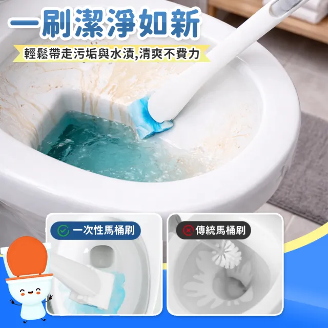 【JHS】日本CEETOON 可沖馬桶 拋棄式馬桶刷 1柄+16刷頭 一次性馬桶刷