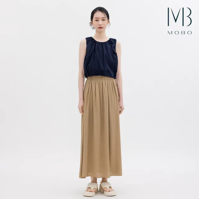 【MO-BO】工裝感抽繩壓皺上衣