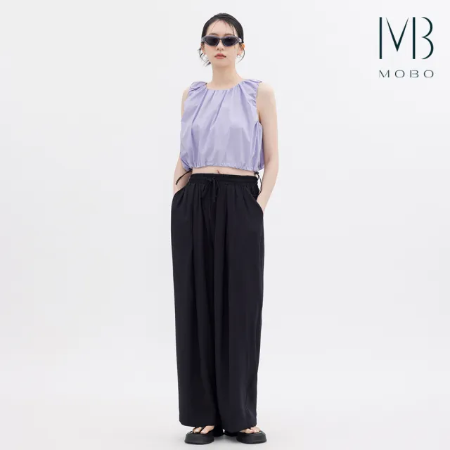 【MO-BO】工裝感抽繩壓皺上衣