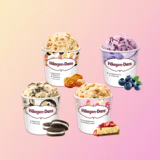 【Haagen-Dazs 哈根達斯】人氣經典品脫4入組 (熱賣口味 夏日果戀)