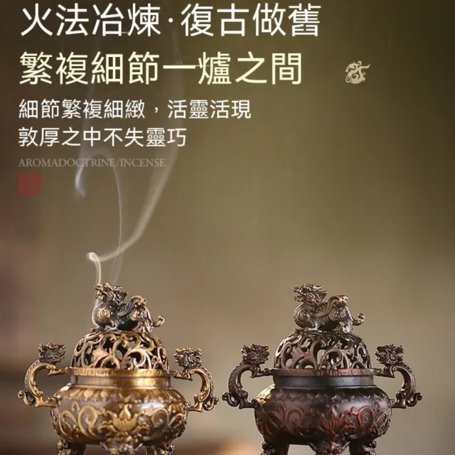【匠俱】仿古狻猊香爐 室內薰香爐 高級盤香沉香檀香爐 宣德爐擺件