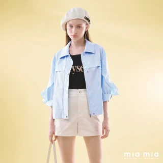 【mia mia】荷葉剪裁翻領外套
