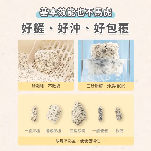 【汪喵星球】益生菌消臭豆腐砂 2.7kg-6入組 (米粒型/條型/花草砂/根除臭源/低粉塵/豆腐砂/貓砂/可沖馬桶)