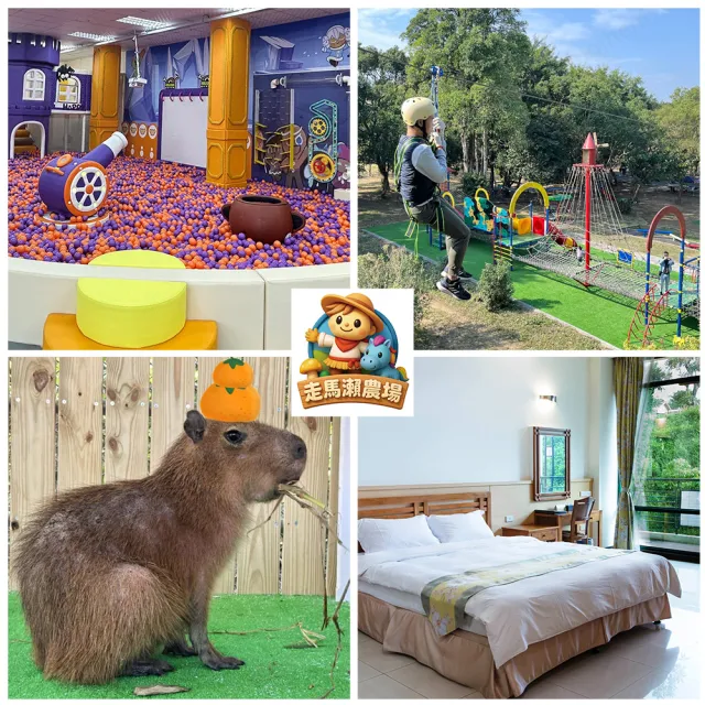 【台南走馬瀨農場】暑假平日不加價★雙人一泊二食(免費入園.未滿3歲免費住)