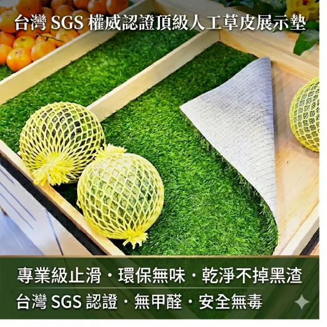 【poko】台灣SGS認證 人工草皮 無毒無甲醛 白色膠底款 仿真景觀草皮100x500cm 景觀草坪 草地毯 草皮 假草