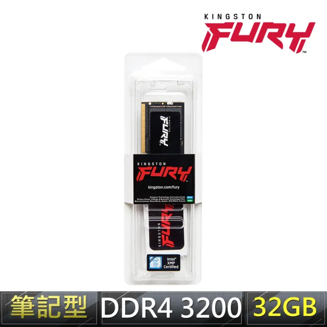 【Kingston 金士頓】IMPACT 爆擊者 DDR4-3200 32GB 筆記型 超頻記憶體(KF432S20IB/32)
