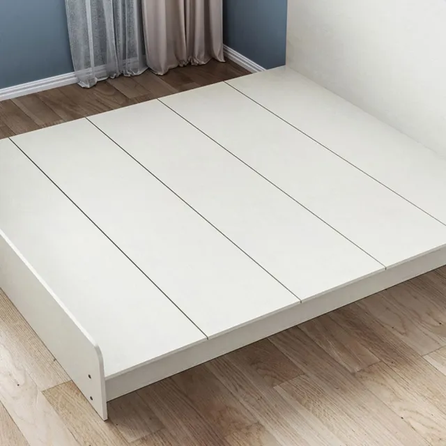 【hoi! 好好生活】Linsy簡約清新雙人床架150x190 白色 NE1A