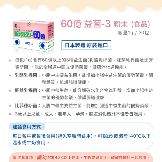【Jollyard 潔麗雅】益菌3 粉末(食品 30包/盒  *三盒)