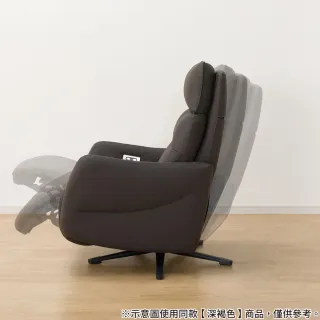 【NITORI 宜得利家居】◎半皮1人用電動沙發 個人椅 2馬達 LE01-2 BK(電動沙發 沙發 個人椅 半皮)