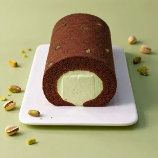 【聖保羅烘焙花園】巧克力開心果奶凍捲1條(520g&plusmn;3%/條)