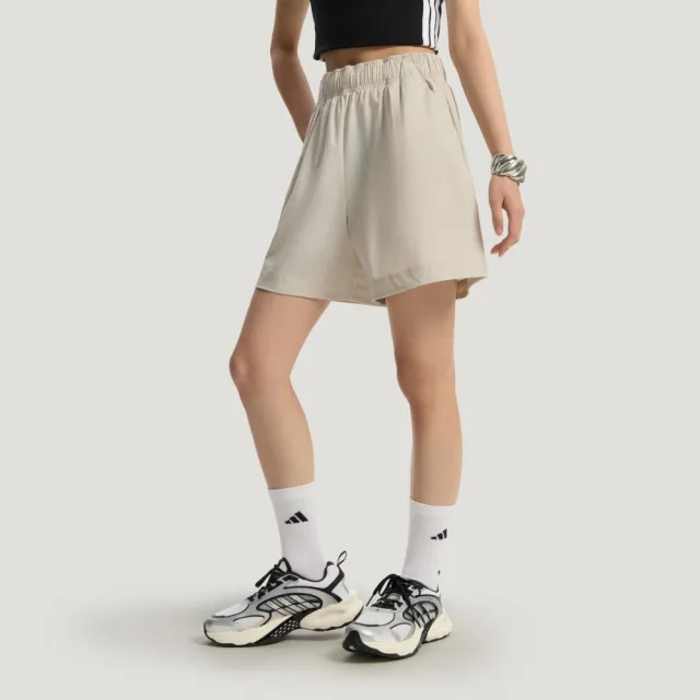 【adidas 愛迪達】短褲 女 休閒褲 FAV WV SHO 米白 KS5322 (L5204)