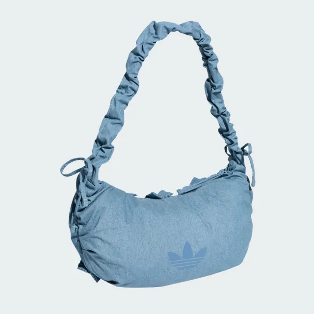 【adidas 愛迪達】ORIGINALS  肩背包(KX6975 肩背包 ORIGINALS荷葉皺褶肩背包 牛仔藍)